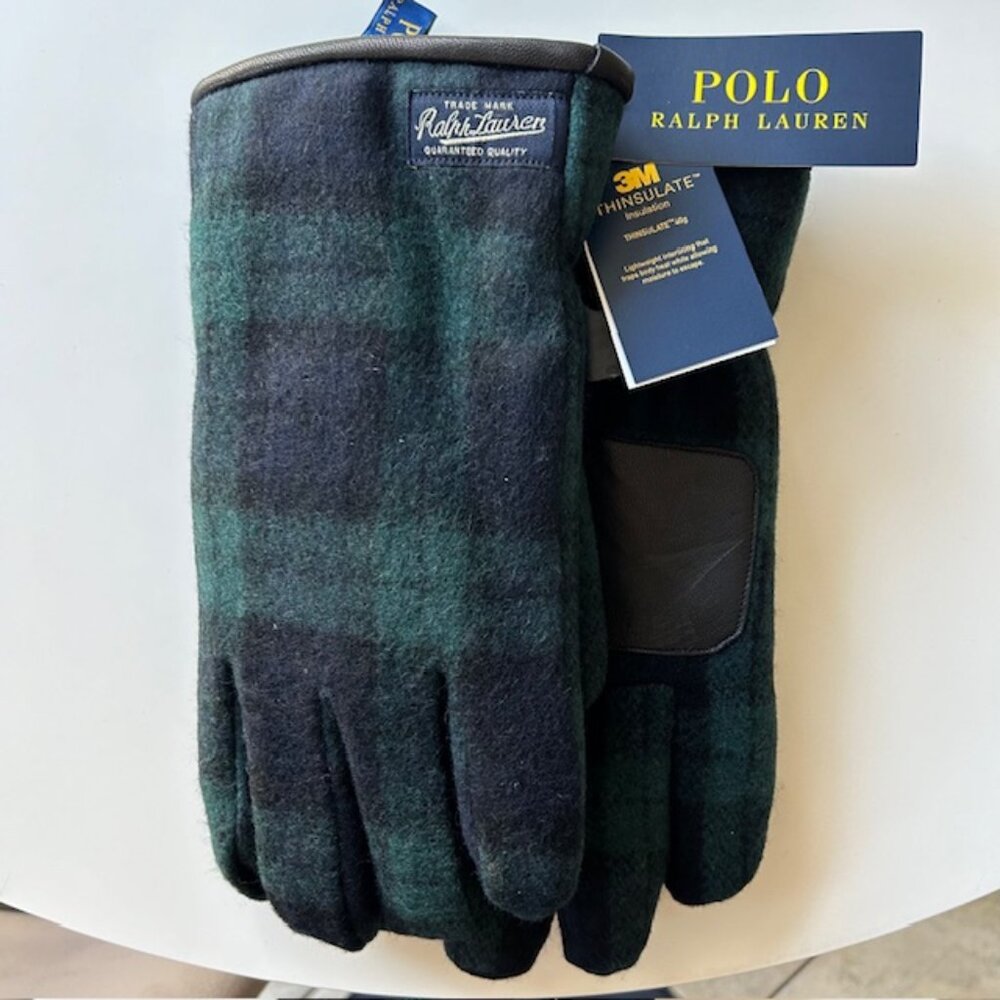 Polo Ralph Lauren gloves wool multi color, PRL color pattern
